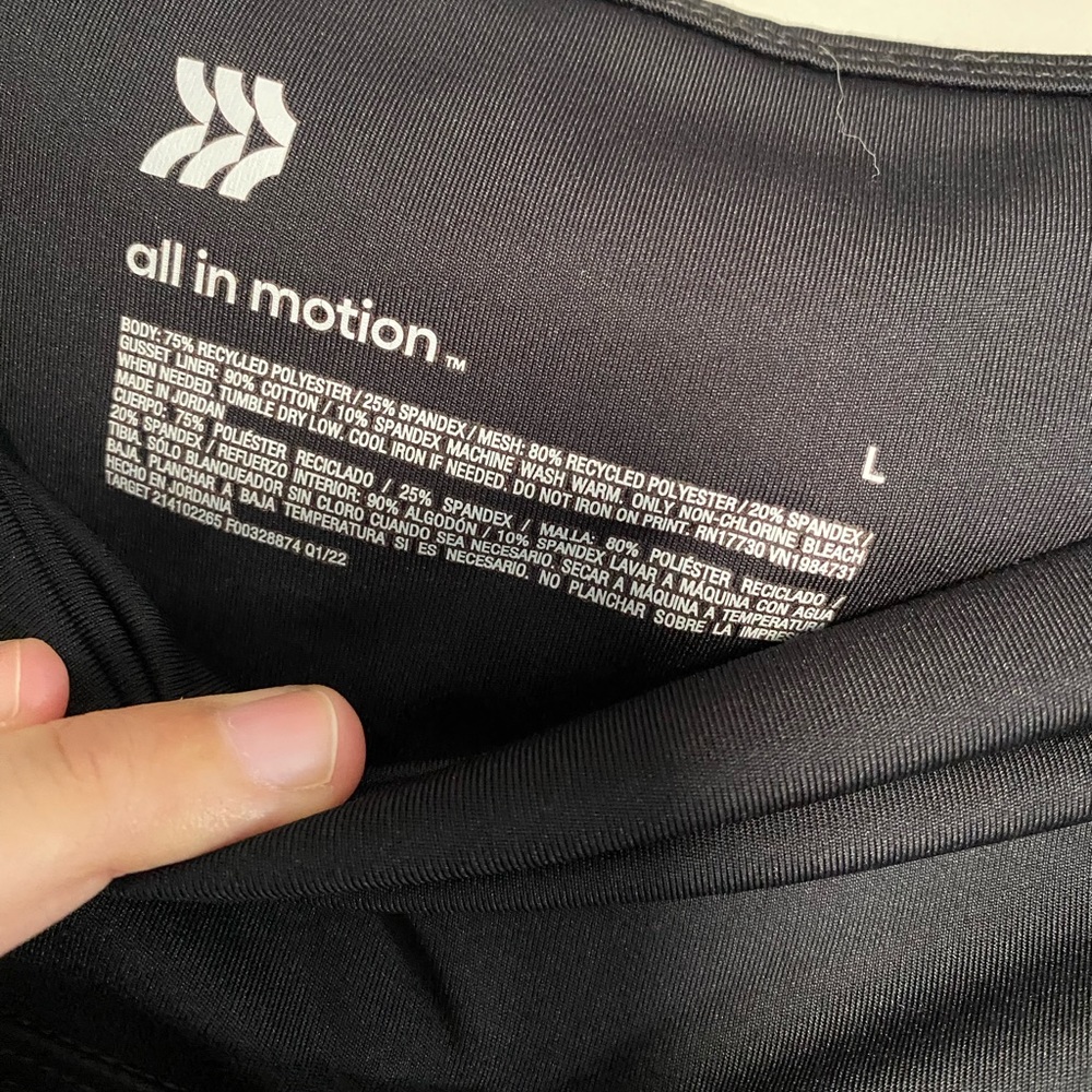All in Motion Black Bike Shorts Size Large — Gently Loved